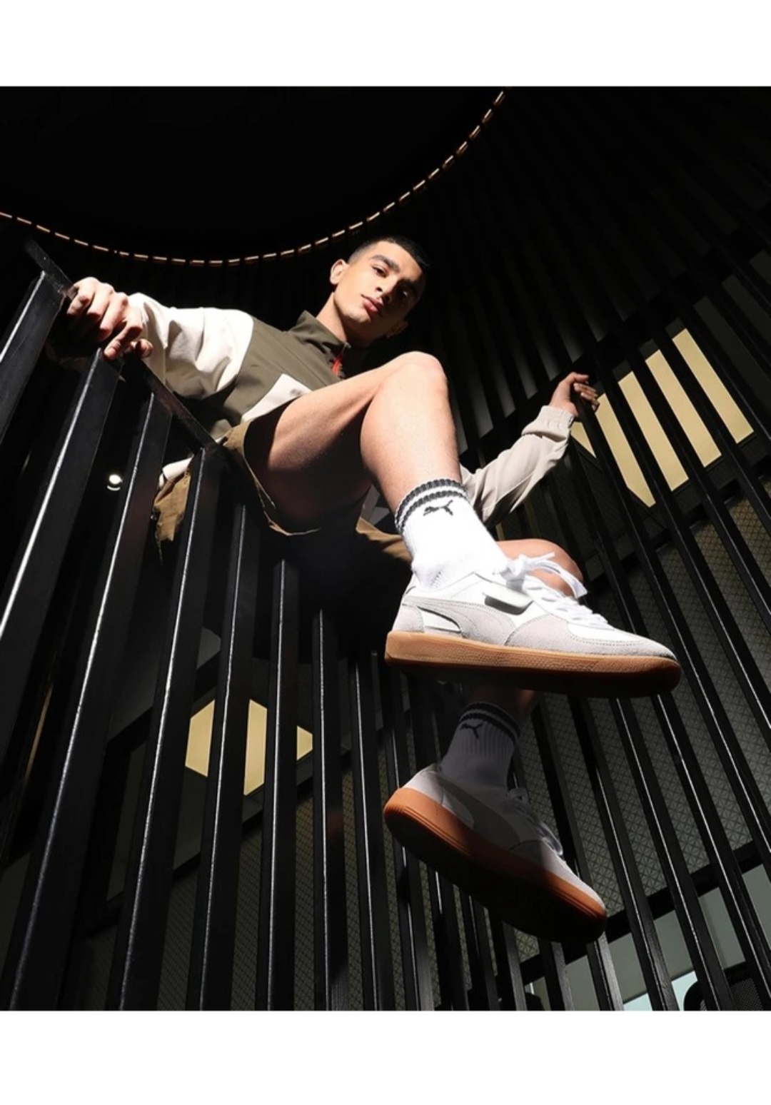 IMG_20260223_170427 Men's White & Grey casual sneakers with Gum sole - Image 1