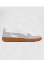 Men's White & Grey casual sneakers with Gum sole - Image 2